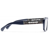 Chanel - Occhiali da Vista Rettangolare - Blu Vendome - Chanel Eyewear