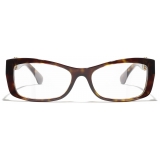 Chanel - Occhiali da Vista Rettangolare - Tartaruga Scuro - Chanel Eyewear