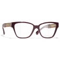 Chanel - Occhiali da Vista Cat-Eye - Borgogna - Chanel Eyewear