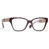 Chanel - Cat-Eye Eyeglasses - Burgundy - Chanel Eyewear