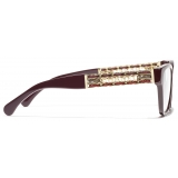 Chanel - Occhiali da Vista Cat-Eye - Borgogna - Chanel Eyewear