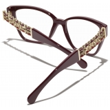 Chanel - Occhiali da Vista Cat-Eye - Borgogna - Chanel Eyewear