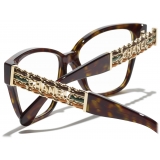 Chanel - Occhiali da Vista Cat-Eye - Tartaruga Scuro - Chanel Eyewear