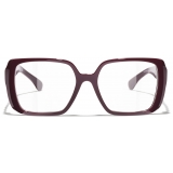 Chanel - Occhiali da Vista Quadrata - Borgogna - Chanel Eyewear