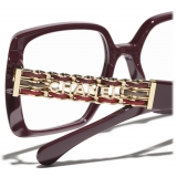 Chanel - Occhiali da Vista Quadrata - Borgogna - Chanel Eyewear