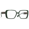 Chanel - Occhiali da Vista Quadrata - Verde - Chanel Eyewear