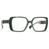 Chanel - Occhiali da Vista Quadrata - Verde - Chanel Eyewear