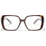 Chanel - Occhiali da Vista Quadrata - Tartaruga Scuro - Chanel Eyewear