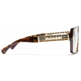 Chanel - Occhiali da Vista Quadrata - Tartaruga Scuro - Chanel Eyewear