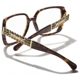 Chanel - Occhiali da Vista Quadrata - Tartaruga Scuro - Chanel Eyewear