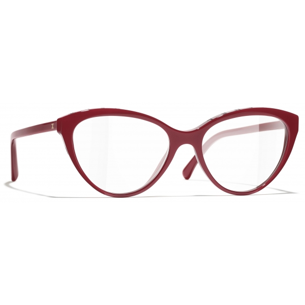 Chanel - Occhiali da Vista Cat-Eye - Rosso - Chanel Eyewear