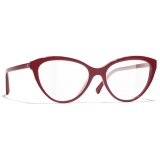 Chanel - Occhiali da Vista Cat-Eye - Rosso - Chanel Eyewear