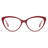 Chanel - Occhiali da Vista Cat-Eye - Rosso - Chanel Eyewear