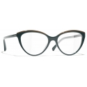Chanel - Cat-Eye Eyeglasses - Khaki & Green - Chanel Eyewear