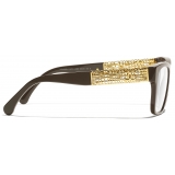 Chanel - Occhiali da Vista Quadrata - Talpa Scuro - Chanel Eyewear
