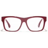 Chanel - Square Eyeglasses - Dark Red - Chanel Eyewear