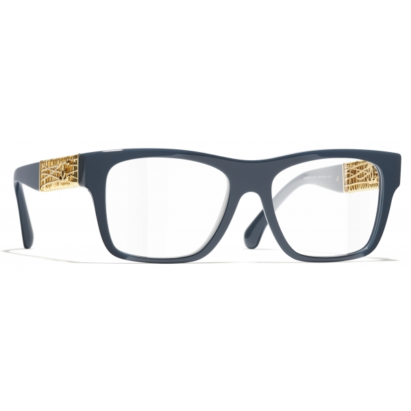 Chanel - Occhiali da Vista Quadrata - Blu Grigio - Chanel Eyewear