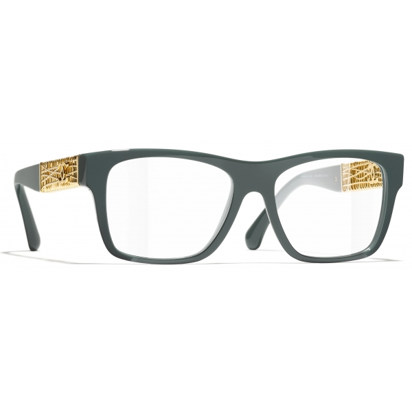 Chanel - Occhiali da Vista Quadrata - Verde Pallido - Chanel Eyewear