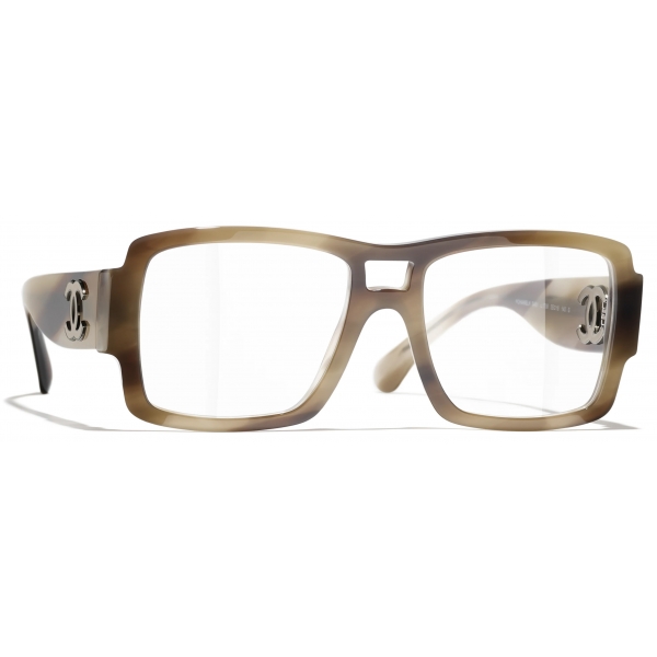 Chanel - Occhiali da Vista Pilota - Talpa Striato - Chanel Eyewear
