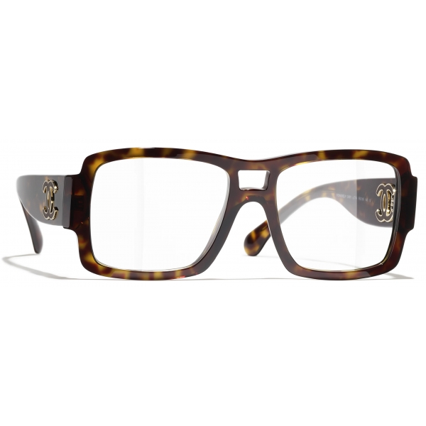 Chanel - Occhiali da Vista Pilota - Tartaruga Scuro - Chanel Eyewear