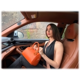 Avvenice - Thesaura - Premium Leather Bag - Orange - Handmade in Italy - Exclusive Luxury Collection
