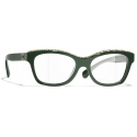 Chanel - Occhiali da Vista a Farfalla - Verde - Chanel Eyewear