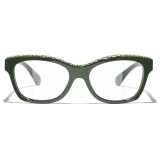 Chanel - Occhiali da Vista a Farfalla - Verde - Chanel Eyewear