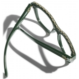 Chanel - Occhiali da Vista a Farfalla - Verde - Chanel Eyewear