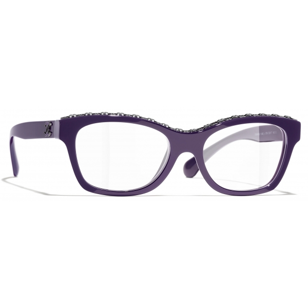 Chanel - Occhiali da Vista a Farfalla - Viola Scuro - Chanel Eyewear