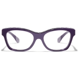 Chanel - Occhiali da Vista a Farfalla - Viola Scuro - Chanel Eyewear