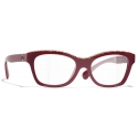 Chanel - Occhiali da Vista a Farfalla - Rosso Marrone - Chanel Eyewear