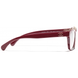Chanel - Occhiali da Vista a Farfalla - Rosso Marrone - Chanel Eyewear