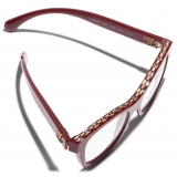 Chanel - Occhiali da Vista a Farfalla - Rosso Marrone - Chanel Eyewear