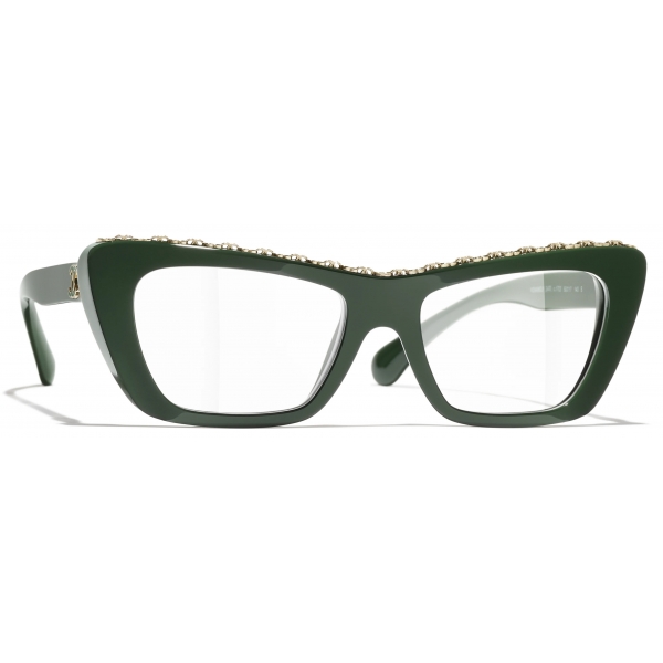 Chanel - Occhiali da Vista a Farfalla - Verde - Chanel Eyewear