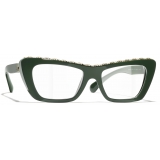 Chanel - Occhiali da Vista a Farfalla - Verde - Chanel Eyewear