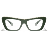 Chanel - Occhiali da Vista a Farfalla - Verde - Chanel Eyewear