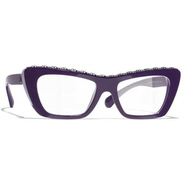 Chanel - Occhiali da Vista a Farfalla - Viola Scuro - Chanel Eyewear