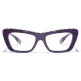 Chanel - Occhiali da Vista a Farfalla - Viola Scuro - Chanel Eyewear