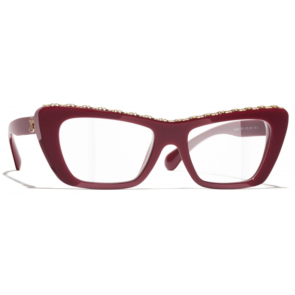 Chanel - Occhiali da Vista a Farfalla - Rosso Marrone - Chanel Eyewear
