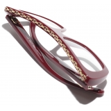 Chanel - Occhiali da Vista a Farfalla - Rosso Marrone - Chanel Eyewear