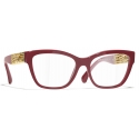 Chanel - Occhiali da Vista Cat-Eye - Rosso Scuro - Chanel Eyewear