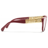 Chanel - Occhiali da Vista Cat-Eye - Rosso Scuro - Chanel Eyewear