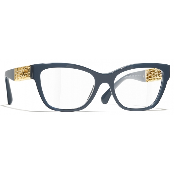 Chanel - Occhiali da Vista Cat-Eye - Blu Grigio - Chanel Eyewear