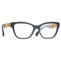 Chanel - Occhiali da Vista Cat-Eye - Blu Grigio - Chanel Eyewear