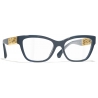 Chanel - Occhiali da Vista Cat-Eye - Blu Grigio - Chanel Eyewear