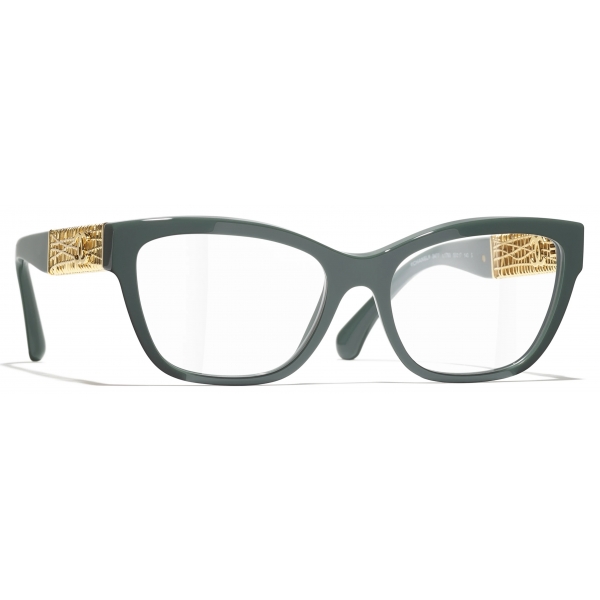 Chanel - Occhiali da Vista Cat-Eye - Verde Pallido - Chanel Eyewear