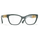 Chanel - Occhiali da Vista Cat-Eye - Verde Pallido - Chanel Eyewear