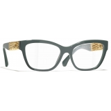 Chanel - Occhiali da Vista Cat-Eye - Verde Pallido - Chanel Eyewear