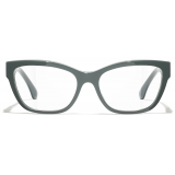 Chanel - Occhiali da Vista Cat-Eye - Verde Pallido - Chanel Eyewear