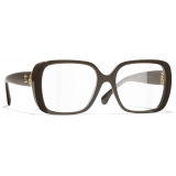 Chanel - Occhiali da Vista Quadrata - Talpa Scuro - Chanel Eyewear